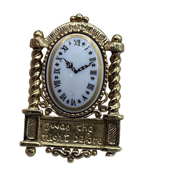 Vintage Danecraft “twas the night before “ brooch - Picture 1 of 8